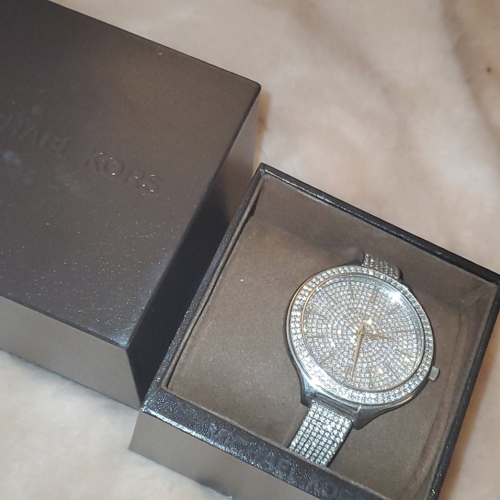 Mk rhinestones watch